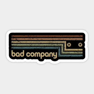 Bad Company Cassette Stripes Sticker